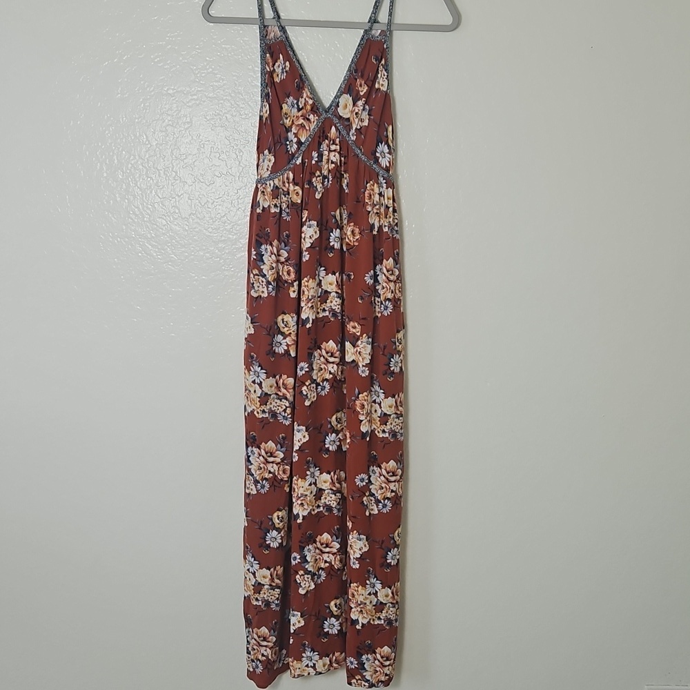 Xhilaration Brown and Black Patterned Dress - Picture 3 of 8